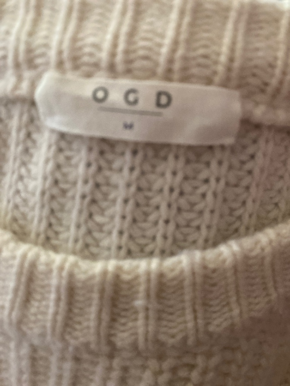 One Grey Day (OGD) M Cashmere Knit Sweater